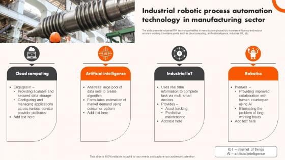 Industrial Robotic Process Automation Technology In Manufacturing Sector