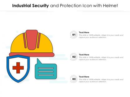 Industrial security and protection icon with helmet