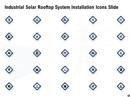 Industrial solar rooftop system installation icons slide ppt powerpoint presentation slides