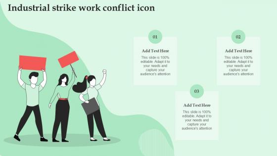 Industrial Strike Work Conflict Icon