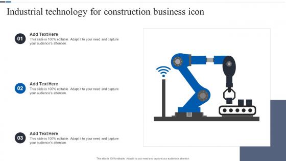 Industrial Technology For Construction Business Icon
