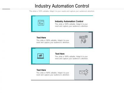 Industry automation control ppt powerpoint presentation model influencers cpb