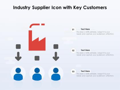 Industry supplier icon with key customers