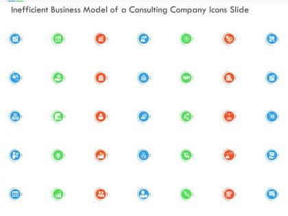 Inefficient business of a consulting company icons slide