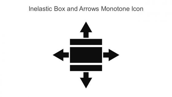 Inelastic Box And Arrows Monotone Icon In Powerpoint Pptx Png And Editable Eps Format