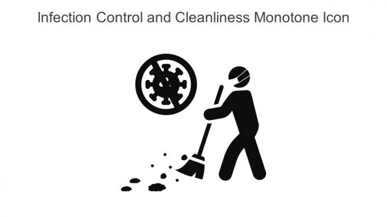 Infection Control And Cleanliness Monotone Icon In Powerpoint Pptx Png And Editable Eps Format