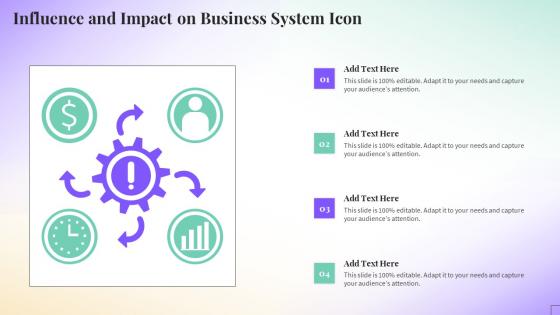 Influence And Impact On Business System Icon