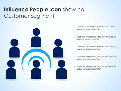 Influence people icon showing customer segment