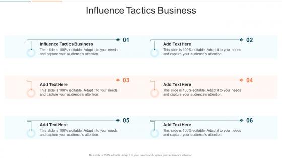 Influence Tactics Business In Powerpoint And Google Slides Cpb