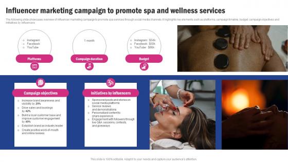 Influencer Marketing Campaign To Promote Spa Business Promotion Strategy To Increase Brand Strategy SS V