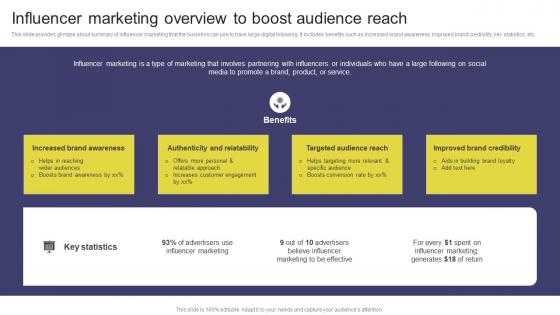 Influencer Marketing Overview To Boost Audience Elevating Sales Revenue With New Promotional Strategy SS V