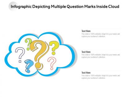Infographic depicting multiple question marks inside cloud