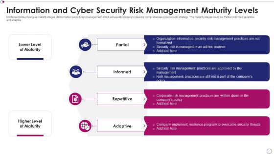 Information and cyber security risk management maturity levels