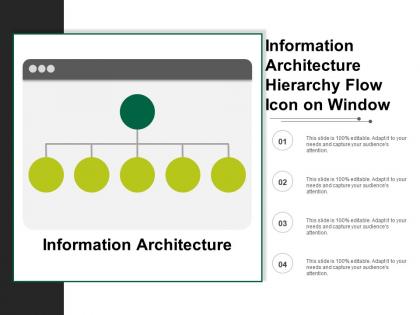 Information architecture hierarchy flow icon on window