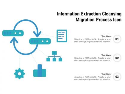 Information extraction cleansing migration process icon