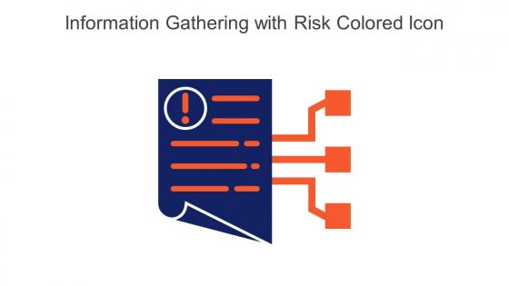 Information Gathering With Risk Colored Icon In Powerpoint Pptx Png And Editable Eps Format