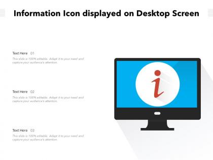 Information icon displayed on desktop screen