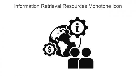 Information Retrieval Resources Monotone Icon In Powerpoint Pptx Png And Editable Eps Format
