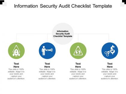 Information security audit checklist template ppt powerpoint presentation model influencers cpb