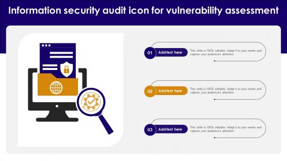 Information Security Audit Icon For Vulnerability Assessment