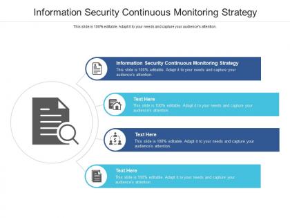 Information security continuous monitoring strategy ppt powerpoint presentation infographic template cpb