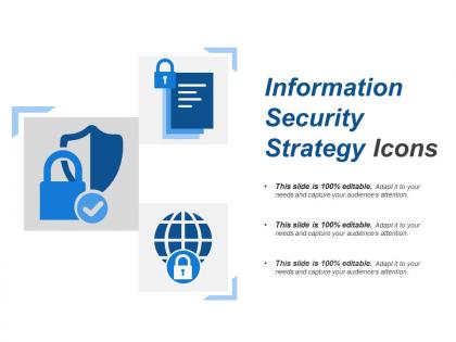 Information security strategy icons