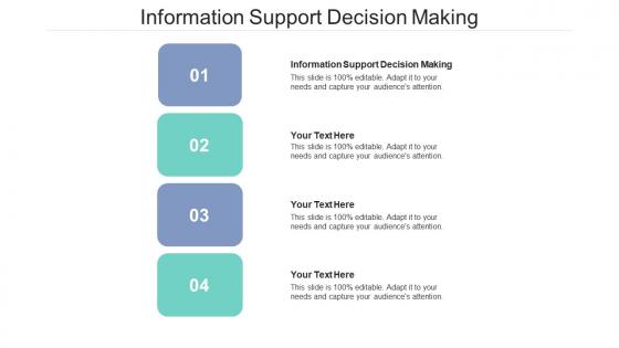 Information support decision making ppt powerpoint presentation slides model cpb