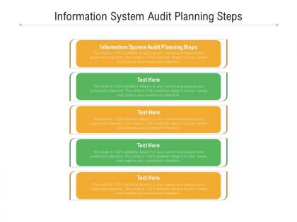 Information system audit planning steps ppt powerpoint presentation infographic template format cpb