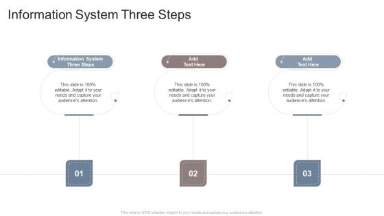 Information System Three Steps In Powerpoint And Google Slides Cpb