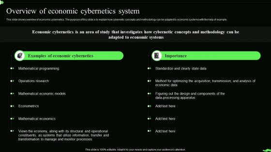 Information Theory Overview Of Economic Cybernetics System