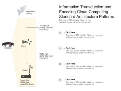 Information transduction and encoding cloud computing standard architecture patterns ppt presentation diagram