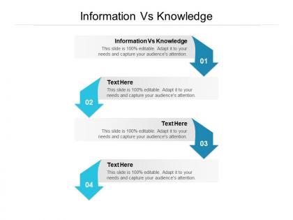 Information vs knowledge ppt powerpoint presentation outline shapes cpb