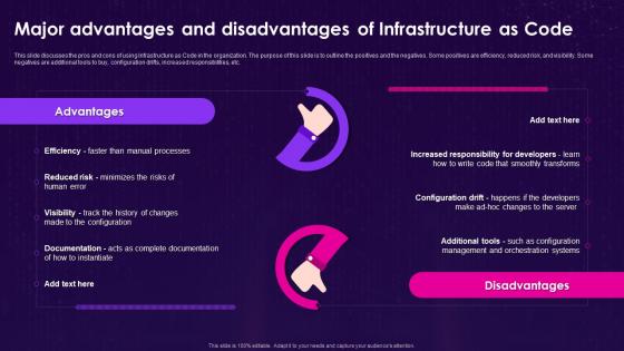 Infrastructure As Code Iac Major Advantages And Disadvantages Of Infrastructure As Code