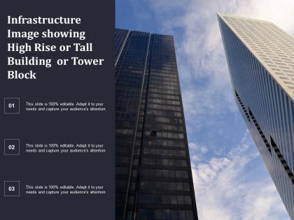 Infrastructure image showing high rise or tall building or tower block