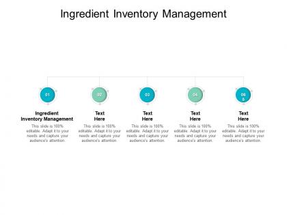 Ingredient inventory management ppt powerpoint presentation pictures format cpb