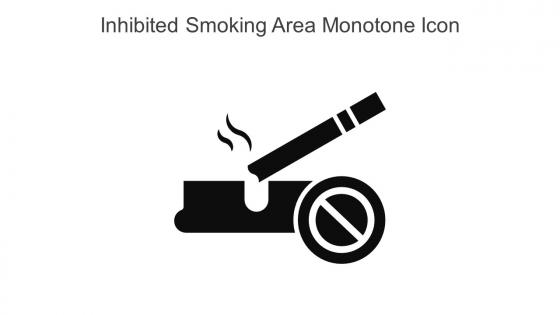 Inhibited Smoking Area Monotone Icon In Powerpoint Pptx Png And Editable Eps Format