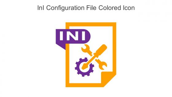InI Configuration File Colored Icon In Powerpoint Pptx Png And Editable Eps Format