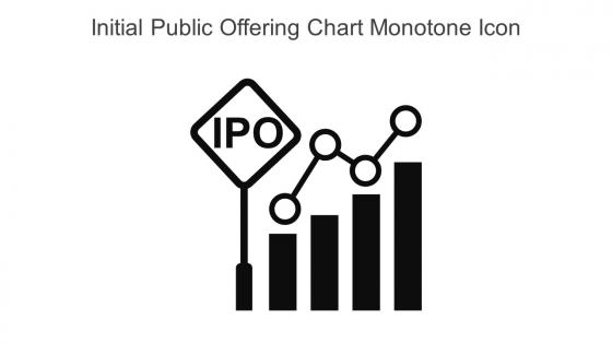 Initial Public Offering Chart Monotone Icon In Powerpoint Pptx Png And Editable Eps Format