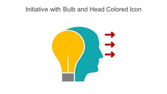 Initiative With Bulb And Head Colored Icon Powerpoint Pptx Png And Editable Eps Format
