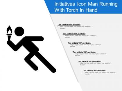Initiatives icon man running with torch in hand