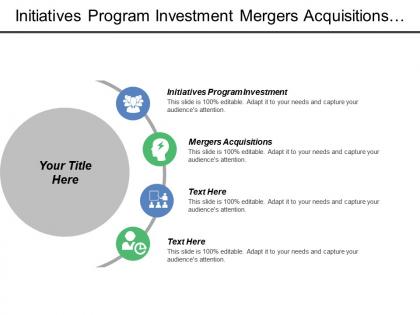 Initiatives program investment mergers acquisitions divestitures budget financial plan