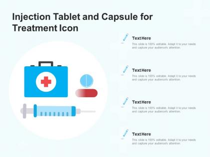 Injection tablet and capsule for treatment icon