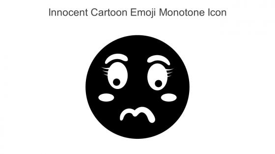 Innocent Cartoon Emoji Monotone Icon In Powerpoint Pptx Png And Editable Eps Format