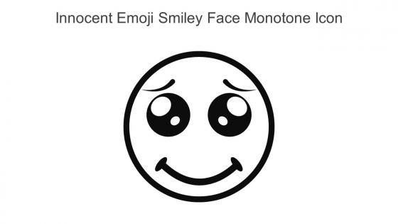 Innocent Emoji Smiley Face Monotone Icon In Powerpoint Pptx Png And Editable Eps Format
