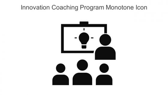 Innovation Coaching Program Monotone Icon In Powerpoint Pptx Png And Editable Eps Format