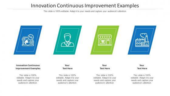 Innovation continuous improvement examples ppt powerpoint presentation file icons cpb