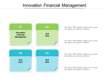 Innovation financial management ppt powerpoint presentation infographic template design ideas cpb