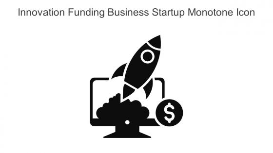 Innovation Funding Business Startup Monotone Icon In Powerpoint Pptx Png And Editable Eps Format