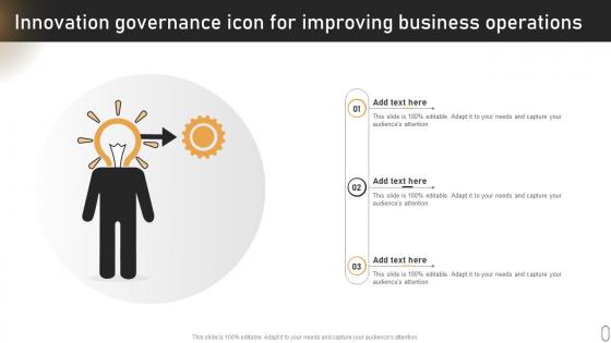 Innovation Governance Icon For Improving Business Operations