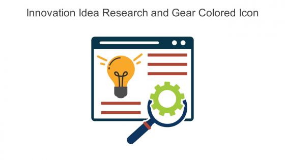 Innovation Idea Research And Gear Colored Icon In Powerpoint Pptx Png And Editable Eps Format